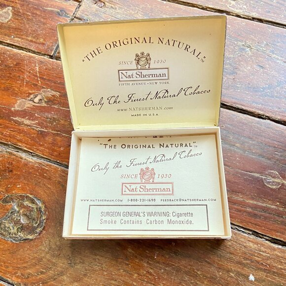 Vintage Nat Sherman's MCD Luxury Cigarettes Box EMPTY USA EUC - Picture 2 of 3
